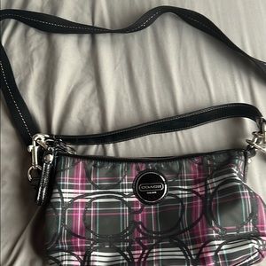 Coach Poppy Tartan Plaid Small Crossbody Bag Vintage